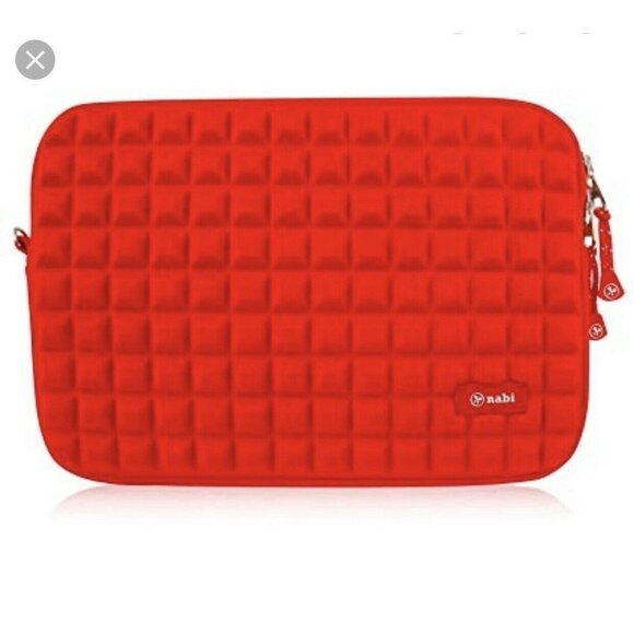 NABI Fuhu Waffle Red Case for Nabi Tablet WAFFLE Zip Around - Picture 1 of 8
